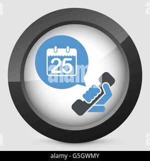 Appel téléphonique à d'accord date Illustration de Vecteur