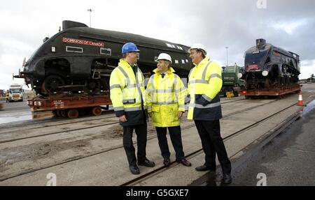 Locomotives à vapeur retour au Royaume-Uni Banque D'Images