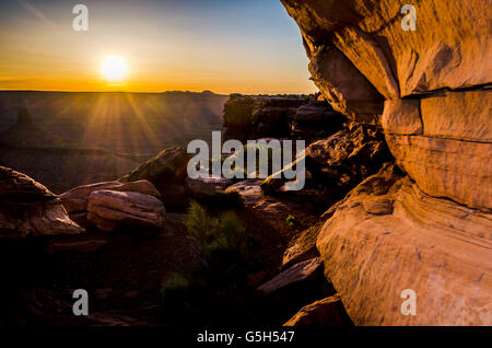 Après-midi et le coucher du soleil à Dead Horse Point Banque D'Images