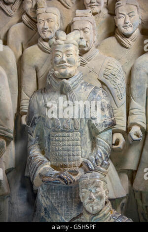 L'Armée de terre cuite de Qin Shi Huang Lintong District, Xi'an, province du Shaanxi, Chine Banque D'Images