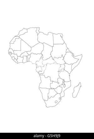 Carte de l’Afrique Banque D'Images