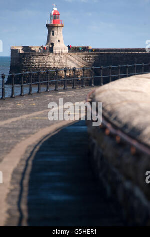 Phare de South Shields, Tyne, pilier sud Banque D'Images