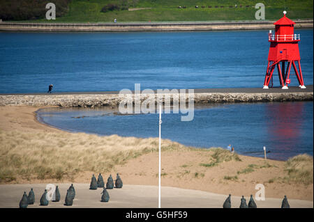 Morceau de conversation par Juan Munoz, South Shields Banque D'Images