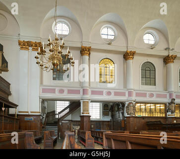 St Margaret Pattens, église dans la ville de Londres. Galerie Nef Banque D'Images