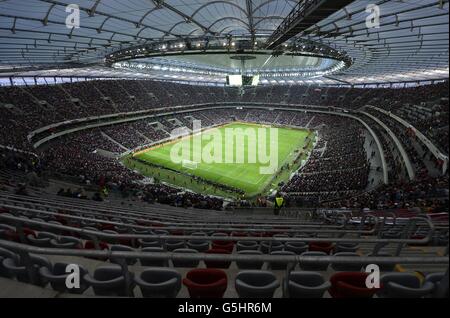 Football - coupe du monde de la FIFA 2014 - qualificateur - Groupe H - Pologne / Angleterre - Stade national.Des sièges vides peuvent être vus à l'intérieur du stade national pendant le match entre la Pologne et l'Angleterre Banque D'Images