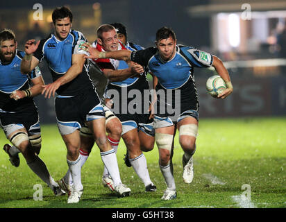 Rugby Union - Heineken Cup - Pool 4 - Glasgow Warriors v Ulster - Scotstin Stadium.Ryan Grant du guerrier de Glasgow pendant le match de la coupe Heineken au stade Scotstoun, à Glagsow. Banque D'Images