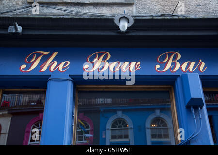 Bar Bow Grassmarket, Édimbourg, Écosse ; Banque D'Images