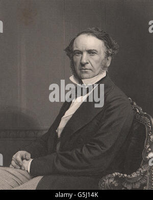 GLADSTONE : la Rt. L'honorable William Ewart Gladstone, DÉPUTÉ. La politique. , Imprimer 1875 Banque D'Images