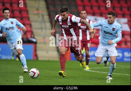 - Football npower Football League deux - ville de Cheltenham v Exeter City - Whaddon Road Banque D'Images