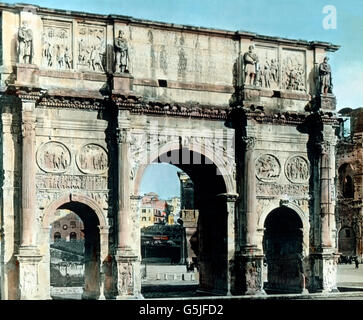 Der Konstantinsbogen en Rom, Italie 1920 er Jahre. Arc de Constantin à Rome, Italie 1920. Banque D'Images