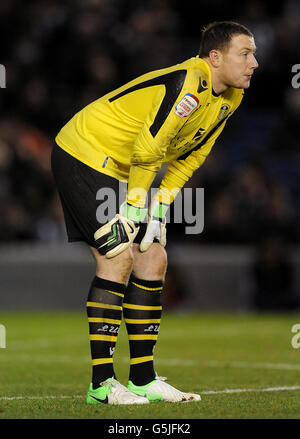 Football - Championnat de football npower - Brighton & Hove Albion v Leeds United - AMEX Stadium. Paddy Kenny, gardien de but de Leeds United Banque D'Images