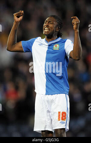 Dickson Etuhu de Blackburn Rovers montre sa frustration Banque D'Images