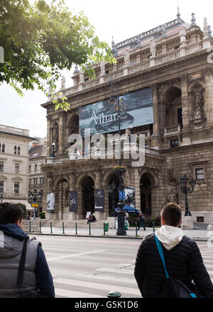 L'Opéra national hongrois à Budapest,Hongrie. Banque D'Images