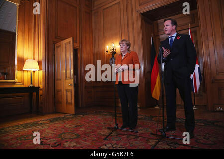 Visite d'Angela Merkel Banque D'Images
