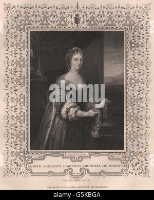 L'histoire britannique : Blanch Somerset, Baroness Arundell de Wardour. TALLIS, 1853 Banque D'Images