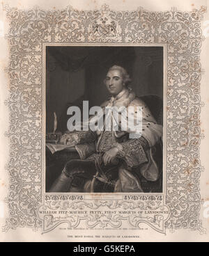 L'histoire britannique : William Petty Fitz-Maurice, premier marquis de Lansdowne, 1853 Banque D'Images