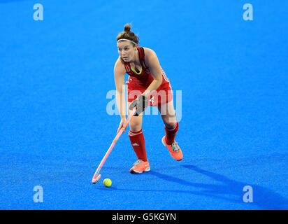 Laura Unsworth, en Grande-Bretagne, lors de la troisième journée du trophée des champions des femmes de la FIH au parc olympique Queen Elizabeth, à Londres. APPUYEZ SUR ASSOCIATION photo. Date de la photo: Mardi 21 juin 2016. Voir PA Story HOCKEY London. Le crédit photo devrait se lire comme suit : Adam Davy/PA Wire. Banque D'Images