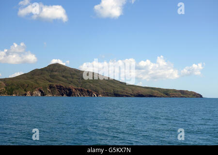 Cap Flattery vu de la Grande Barrière de Corail, le lagon de la péninsule du Cap York, Queensland, Australie Banque D'Images