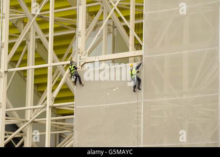 Journée de transfert pour le Parc olympique Banque D'Images