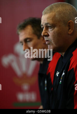 Rugby Union - pays de Galles activité médiatique - Vale Resort. Coach Warren Gatland au Vale Resort, Hensol. Banque D'Images