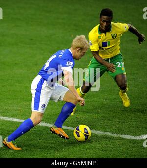 Steven Naismith d'Everton (à gauche) en action avec Alexander Tettey de Norwich City Banque D'Images