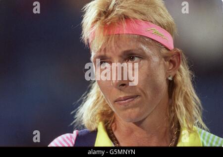 Tennis - 4e tour - Martina Navratilova v Manuela Maleeva-Fragniere - US Open Banque D'Images