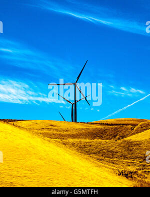 Générateurs du vent à l'Altamont pass en Californie du Nord Banque D'Images