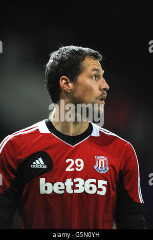 Football - Barclays Premier League - West Ham United v Stoke City - Upton Park.Thomas Sorensen, gardien de but de la ville de Stoke Banque D'Images