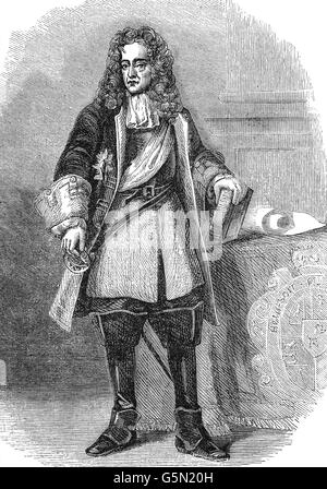 Guillaume d'Orange ou Guillaume III (1650 - 1702) des Pays-Bas est devenu roi d'Angleterre, l'Irlande et l'Écosse à partir de 1689 jusqu'à sa mort. Après James II a tenté de fuir, de la Chambre des communes, avec une majorité Whig, résolu que le trône était vacant et que c'était plus sûr si la règle était protestante. Banque D'Images