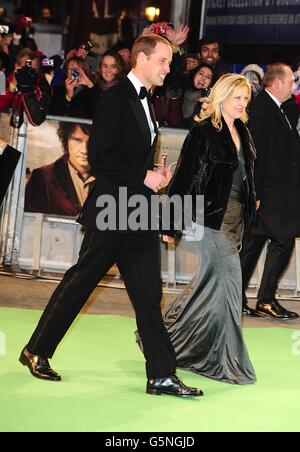 Le prince William le duc DE Cambridge arrive pour la première britannique du Hobbit : un voyage inattendu à l'Odeon Leicester Square, Londres. Banque D'Images