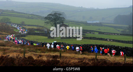 Sport - Daleside Brewery Auld Lang Syne Race - Haworth Banque D'Images
