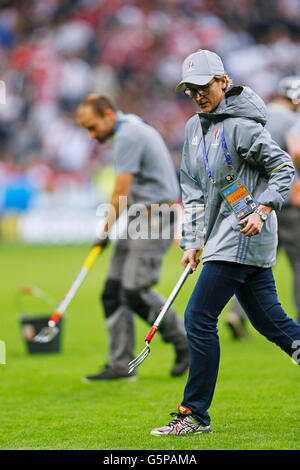 Saint-Denis, France. © D. 16 Juin, 2016. Green keeper Football/soccer : UEFA EURO 2016 match du groupe C entre l'Allemagne 0-0 Pologne au Stade de France à Saint-Denis, France. © D .Nakashima/AFLO/Alamy Live News Banque D'Images