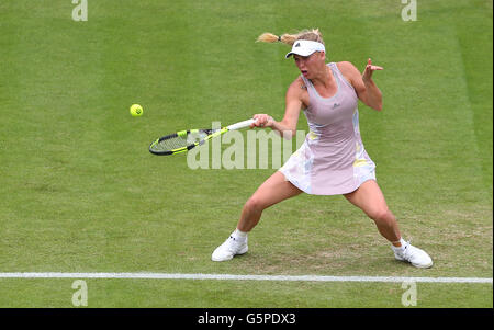 Eastbourne, Royaume-Uni. 22 Juin, 2016. Caroline Wozniack du Danemark en action contre Monica Puig de Porto Rico à l'International Aegon Tennis Eastbourne Crédit Tournoi : James Boardman /Alamy Live News Banque D'Images