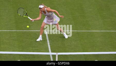 Eastbourne, Royaume-Uni. 22 Juin, 2016. Caroline Wozniack du Danemark en action contre Monica Puig de Porto Rico à l'International Aegon Tennis Eastbourne Crédit Tournoi : James Boardman /Alamy Live News Banque D'Images