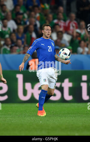 Lille, France. 22 Juin, 2016. Federico Bernardeschi (Italie) ; 22 juin 2016 - Football : UEFA Euro France 2016, groupe E, l'Italie 0-1 en Irlande, à Stade Pierre Mauroy, Lille Métropole, France. Credit : aicfoto/AFLO/Alamy Live News Banque D'Images