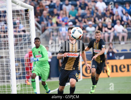 Chester, Pennsylvanie, USA. 22 Juin, 2016. L'Union de Philadelphie player KEEGAN ROSENBERRY en action lors du match contre l'incendie de Chicago au stade de l'énergie Talen Chester Ohio Crédit : Ricky Fitchett/ZUMA/Alamy Fil Live News Banque D'Images