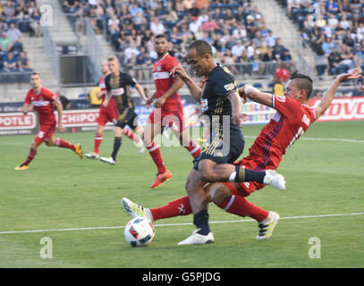 Chester, Pennsylvanie, USA. 22 Juin, 2016. L'Union de Philadelphie player FABINHO (33) en action contre l'incendie de Chicago Stadium en énergie Talen Chester Ohio Crédit : Ricky Fitchett/ZUMA/Alamy Fil Live News Banque D'Images