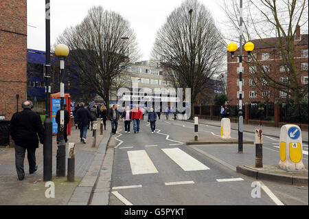 Vue générale à l'extérieur de Loftus Road, stade des Queens Park Rangers Banque D'Images