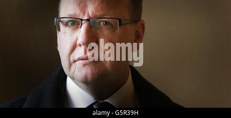 L'ancien gangster de Glasgow Paul Ferris fait la promotion d'un film basé sur la vie d'is avant une conférence de presse au Blythswood Square Hotel à Glasgow. Banque D'Images