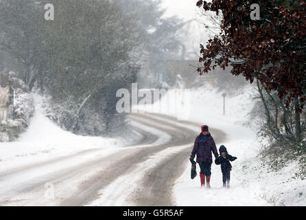 Météo d'hiver jan 18 Banque D'Images