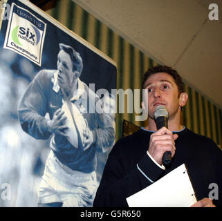 RUGBY UNION SOLDE SHARKS QUIZ NIGHT.Le club de rugby Lloyds TSB tour sports quiz Night at sale Sharks.Avec Johnathan Davies comme maître du quiz. Banque D'Images