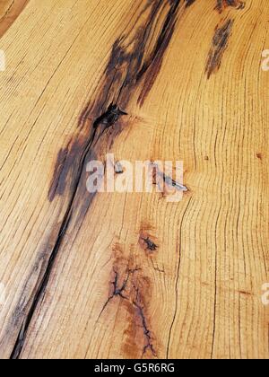 Weathered Wood grain avec fissures background Banque D'Images