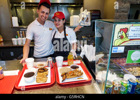 Miami Florida, la Granja Downtown, restaurants restaurants restaurants cuisine manger dehors café cafés bistrot, cuisine péruvienne, hispanique latin Latino ethnique immi Banque D'Images