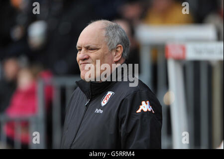 Martin Jol, directeur de Fulham, lors du match de la Barclays Premier League à Craven Cottage, Londres. APPUYEZ SUR PHOTO D'ASSOCIATION. Date de la photo: Samedi 12 janvier 2013. Voir PA Story FOOTBALL Fulham. Le crédit photo devrait se lire : Daniel Hambury/PA Wire. Banque D'Images