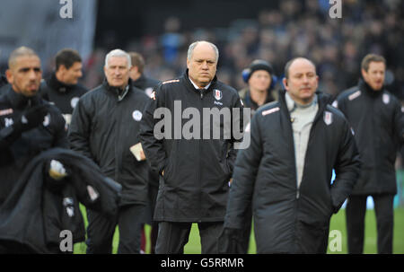 Martin Jol, directeur de Fulham, lors du match de la Barclays Premier League au stade Craven Cottage, Londres Banque D'Images