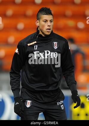 Football - FA Cup - troisième tour Replay - Blackpool v Fulham - Bloomfield Road.Matthew Briggs, Fulham Banque D'Images