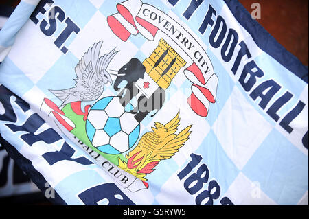 Football - npower League One - Coventry City v Oldham - Ricoh Arena.Vue générale sur un drapeau de la ville de Coventry Banque D'Images