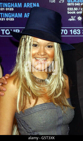 Pop Idol, Zoe Birkett à un photocall, avec Gareth Gates et will Young pour annoncer leur tournée nationale, au Lyceum Theatre de Londres. Banque D'Images