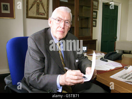 Le pasteur Ian Paisley dans Stormont Banque D'Images