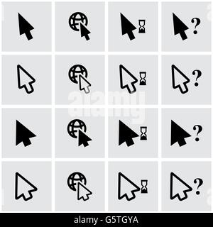 Curseur noir Vector icon set Illustration de Vecteur